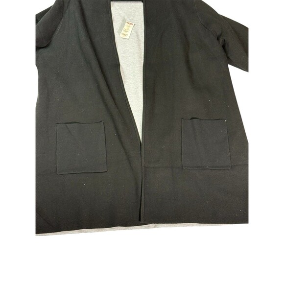 Rachel Zoe Cardigan Sweater Size 3X NWT - Open Front Plus Size Black - Picture 10 of 15